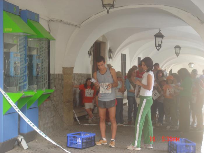 Primer corredor en tomar la salid