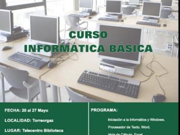 Cartel Curso Informática Básica Torreorgaz