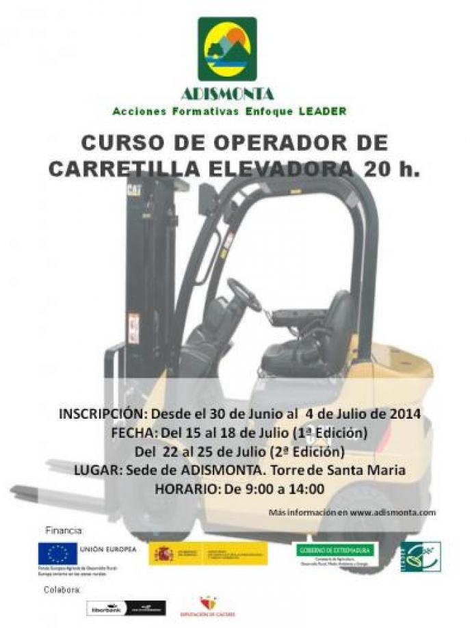 Cartel Operador de Carretilla Elevadora