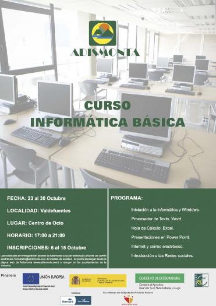 Cartel Curso Informática Básica
